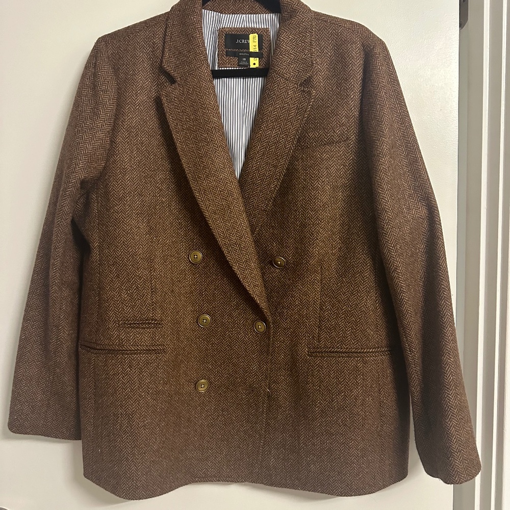 J. Crew Bristol blazer in hazelnut English wool herringbone